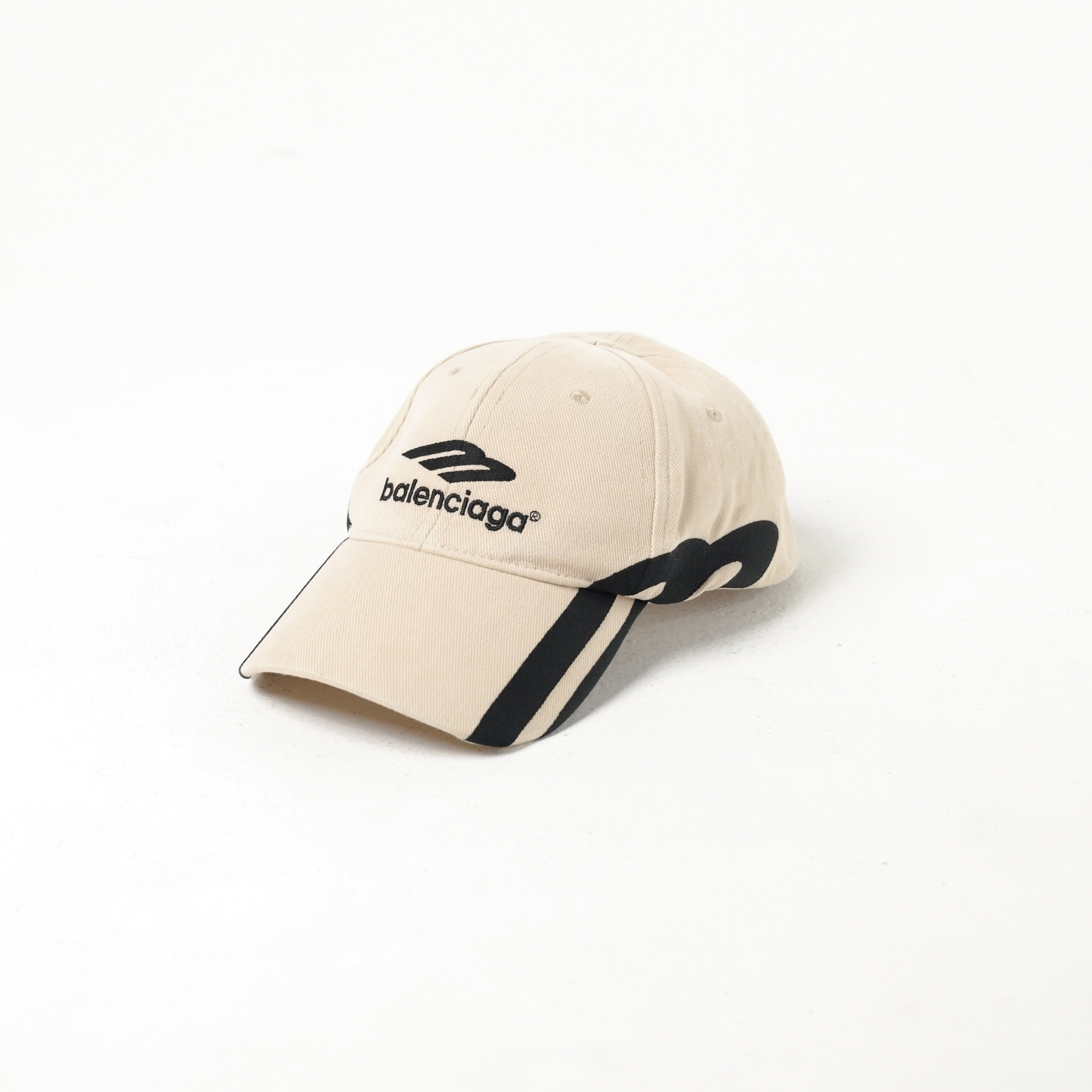Balenciaga Topi BALENCIAGA 3B ICON LINE BLACK BEIGE CAP 100% ORIGINAL - OS ADJUST