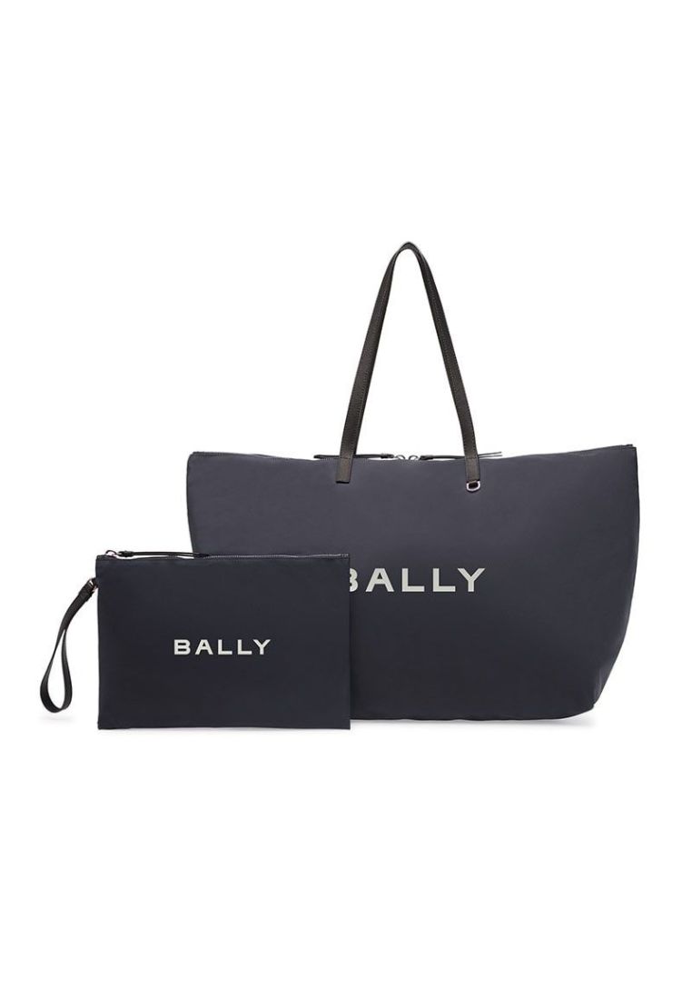 Bally Tote Foldable Midnight Nylon