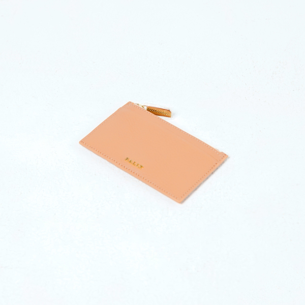 BALLY Dompet BALLY PEACH MULTI ZIP CARD WALLET 100% ORIGINAL
