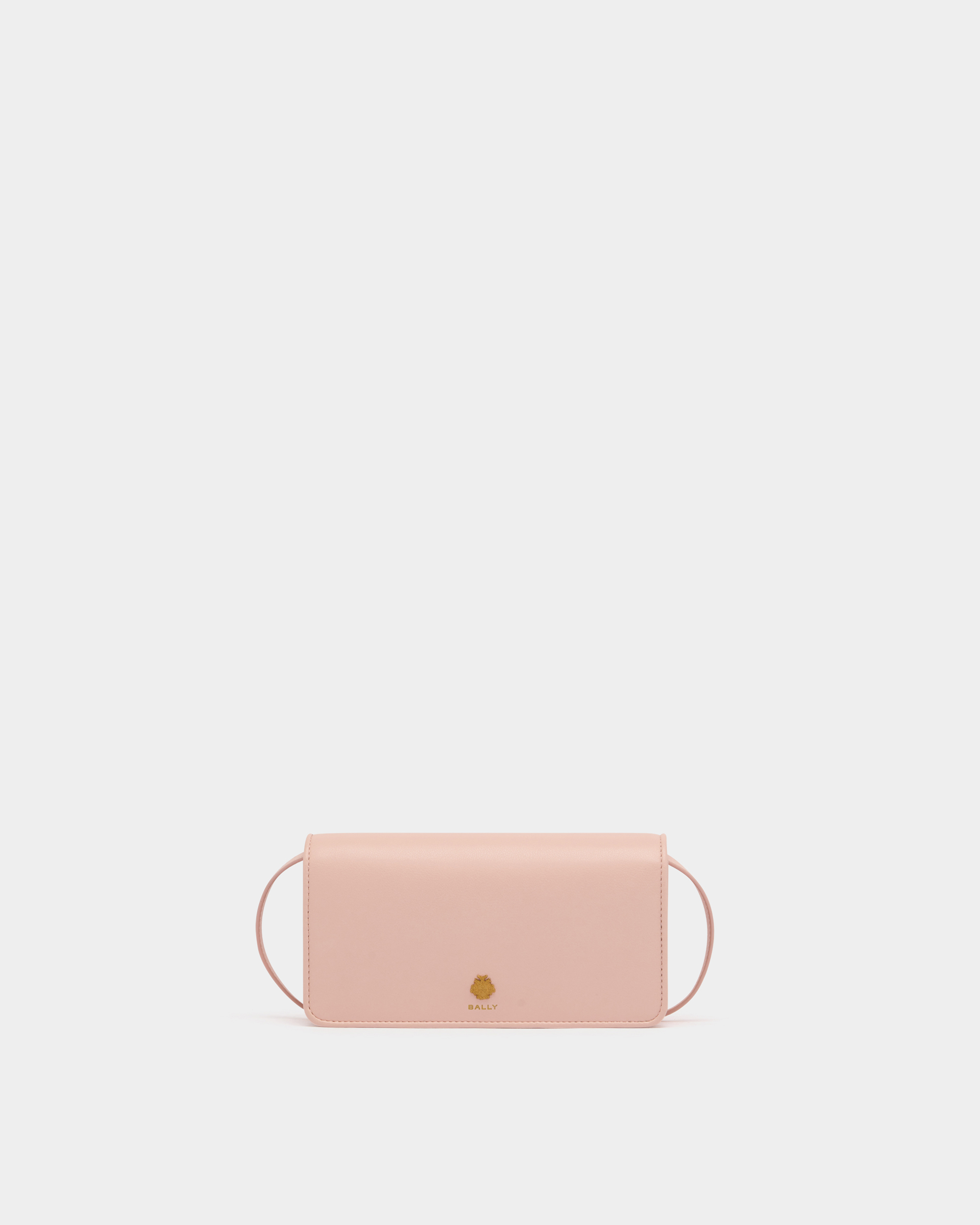 Bally Essential Phone Wallet in Leather - Pink Dusty Petal