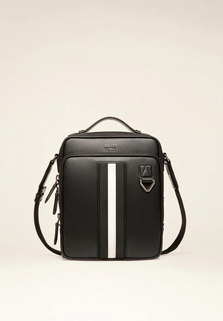 Bally Mackao Recycled Leather Cross-Body Bag In Black