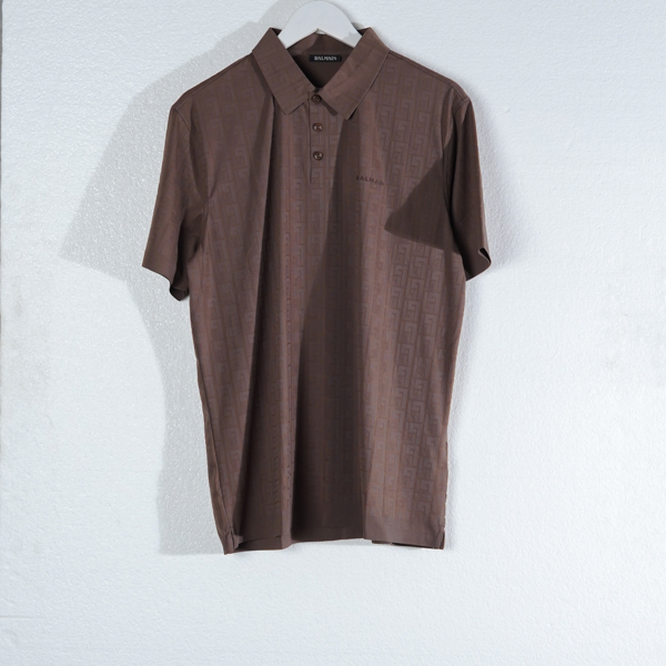 Balmain Polo BALMAIN BB MONOGRAM BROWN POLO 100% ORIGINAL