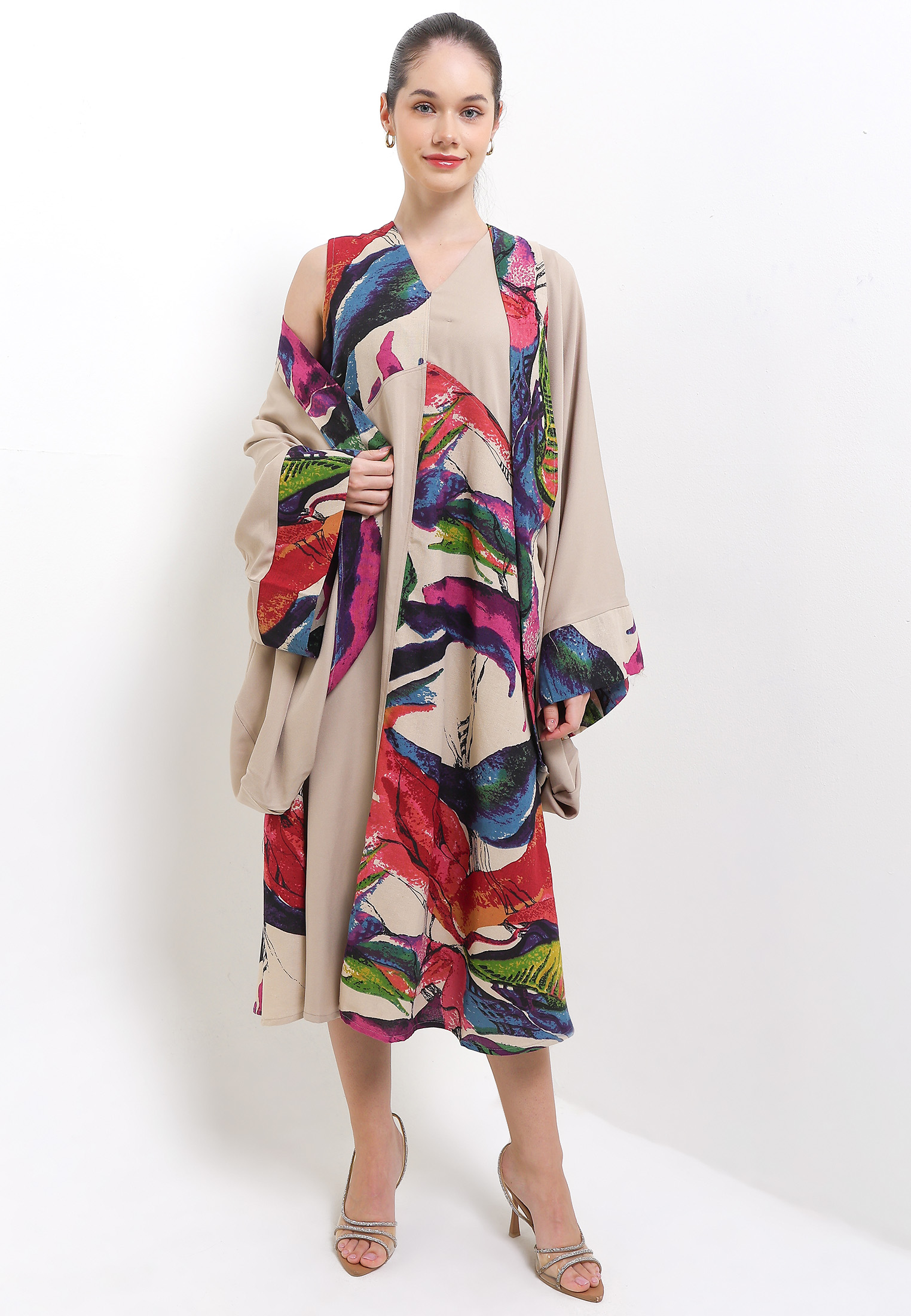 Batik First SET GAMIS Sleeveless C&S+TT & Cardigan Lowo Cut&Sew