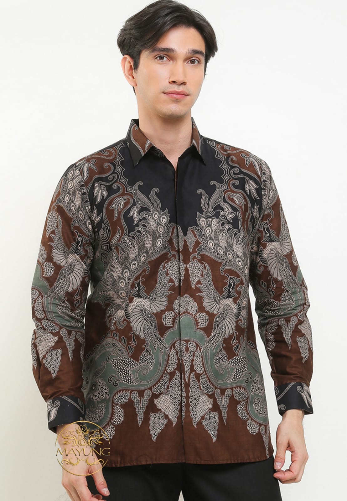 Batik Mayung Narayana Kemeja Batik Pria Premium Slimfit Modern Lengan Panjang