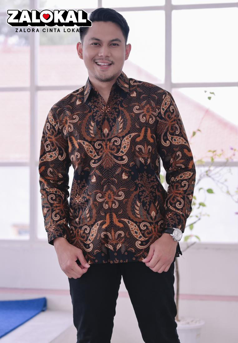 Batik Talenta Exclusive kemeja batik pria lengan panjang motif gurdo abdi putro