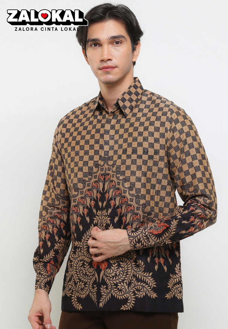 BATIK TALENTA EXCLUSIVE Lengan panjang DOBBY BUNGGA CATUR