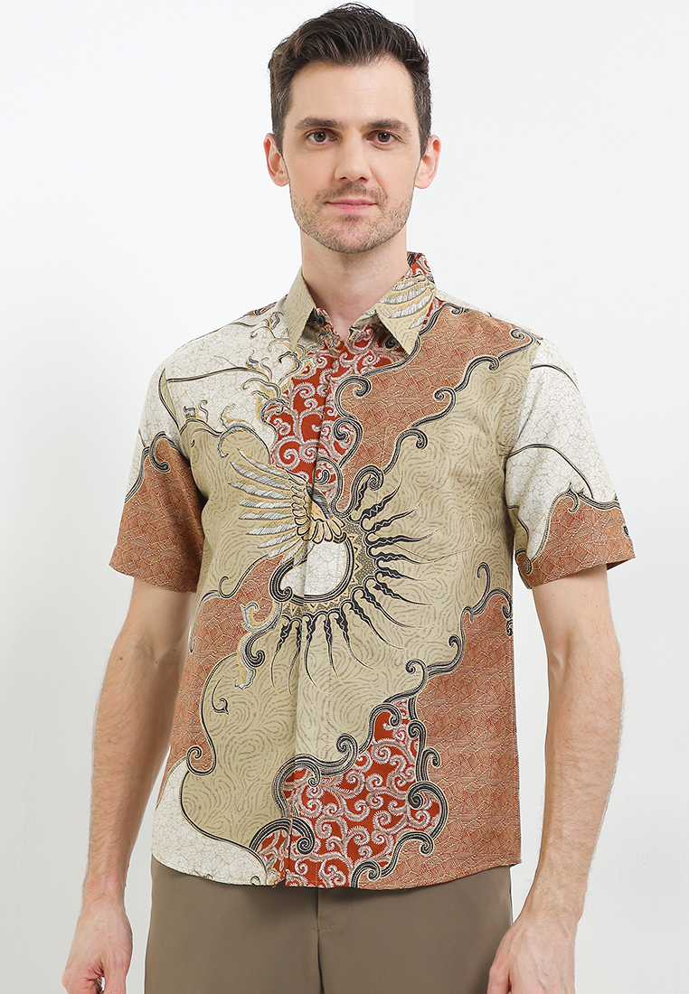 BATIK TALENTA EXCLUSIVE Lengan Pendek slimfit pendek 13 WING RED