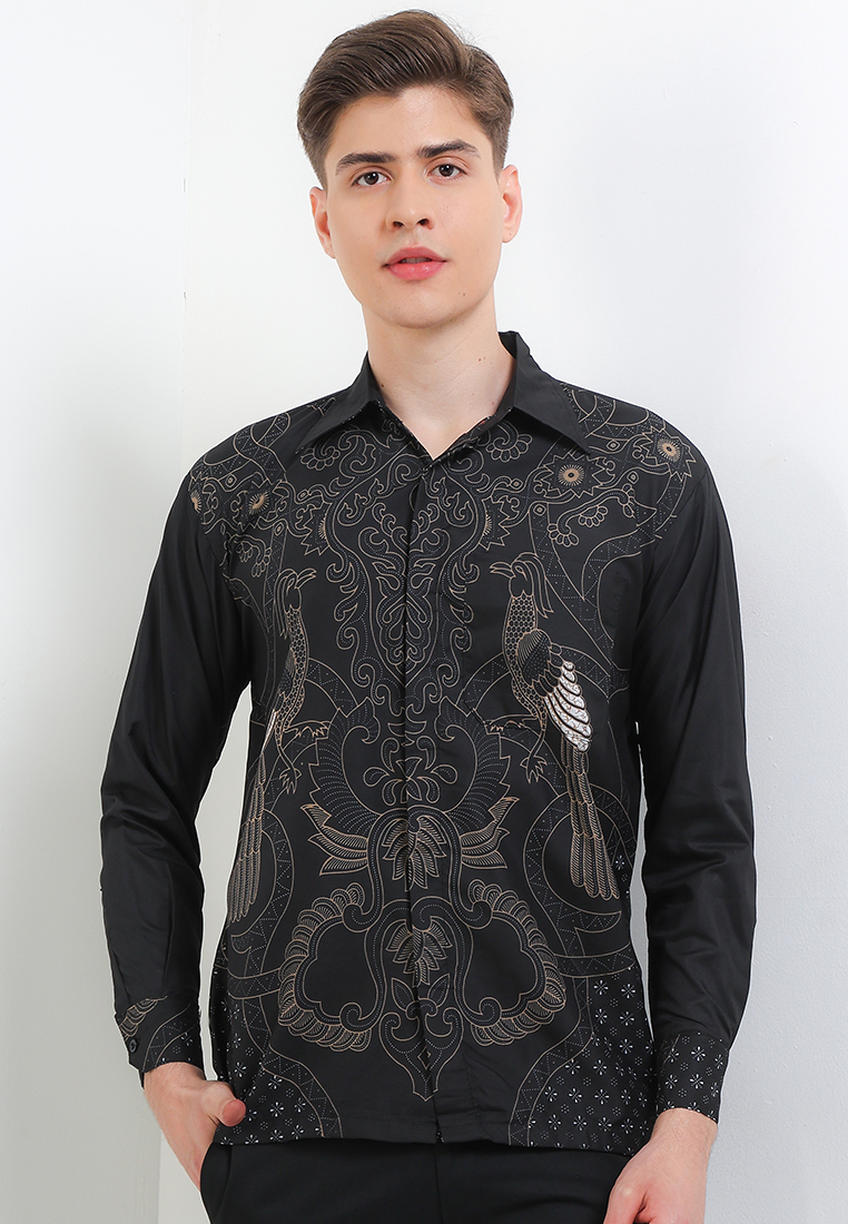 Batik Tibodunyo Yudhistira Kemeja Batik Exclusive Premium Pria Casual Modern Lengan Panjang