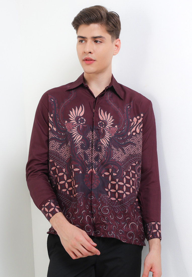 Batik Tibodunyo Wirawan Kemeja Batik Exclusive Premium Pria Casual Modern Lengan Panjang