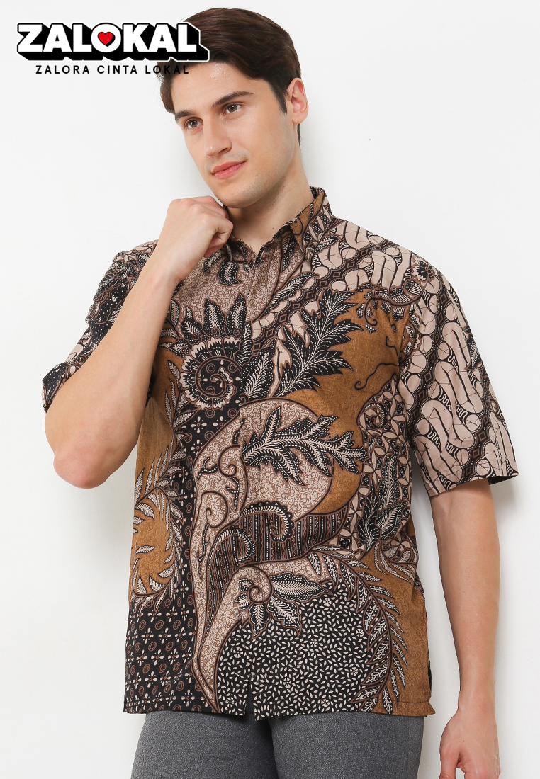 Batik Tibodunyo Arkana Kemeja Batik Exclusive Premium Pria Casual Modern Lengan Pendek
