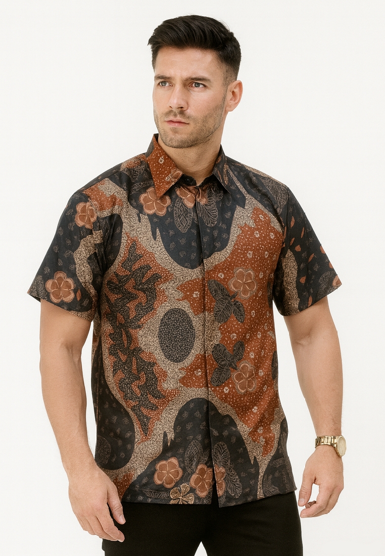 Batik Tibodunyo Laksanya Kemeja Batik Exclusive Premium Pria Casual Modern Lengan Pendek