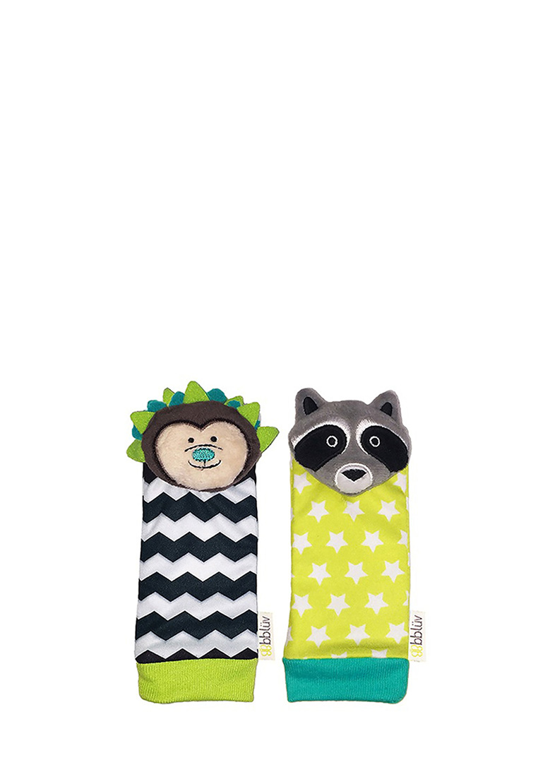 BBLUV Foot Finders Hedgehog & Raccon - Kaos Kaki Sensori Bayi