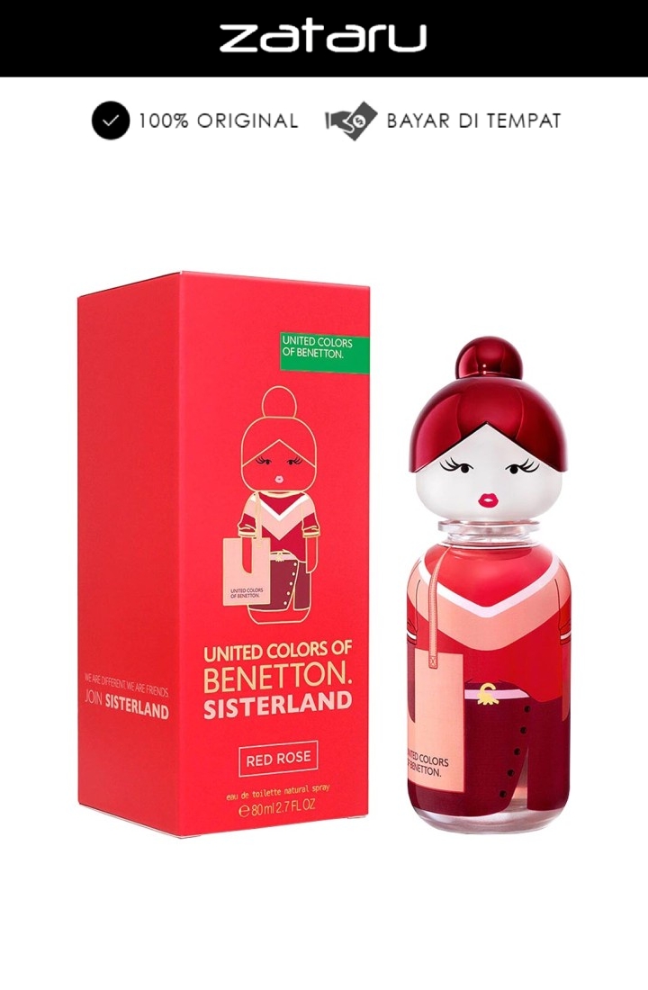 Benetton Sisterland Red Rose Woman - 80 ML (Parfum Wanita)