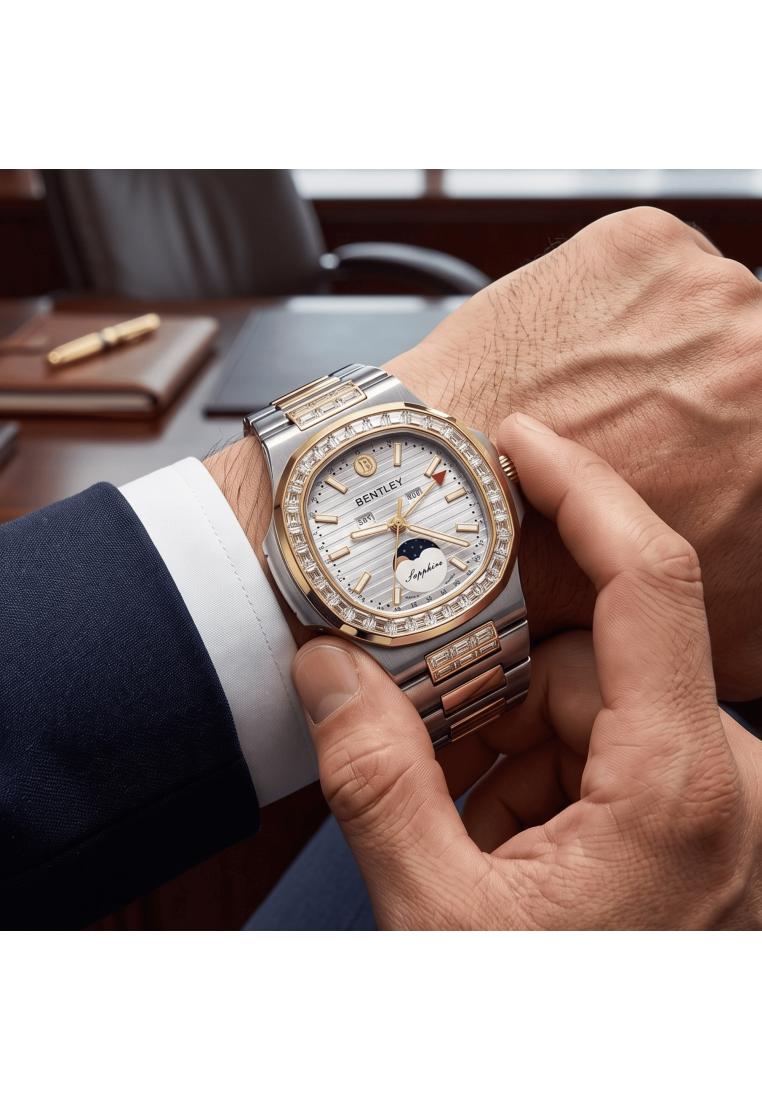 Bentley Jam Tangan Pria BENTLEY Timing Essence BL2340-20MTWI-SK Moonphase