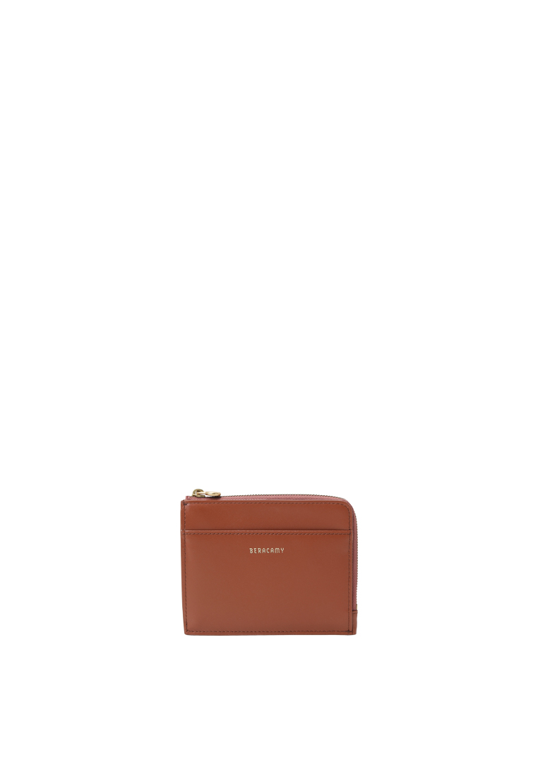 BERACAMY L-Zip Card Pouch - Caramel