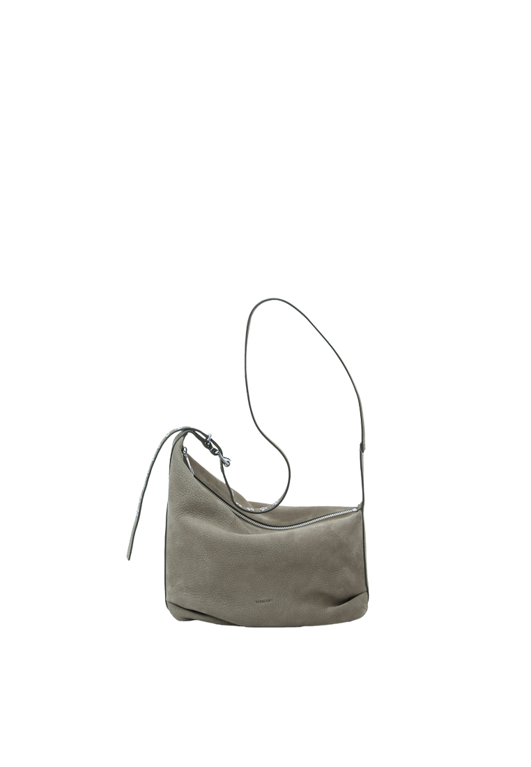 BERACAMY Abstract Eyelet Hobo Bag Small - Chlorophyl