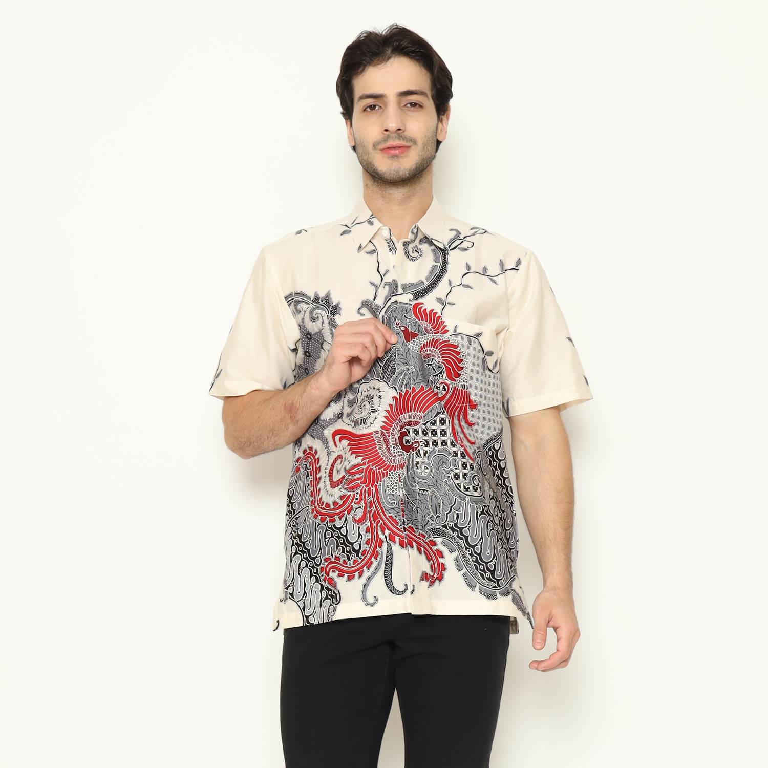 bhatara batik Kemeja Batik Pria - Bhatara Batik Nizar - Atasan Kemeja Batik Lengan Pendek