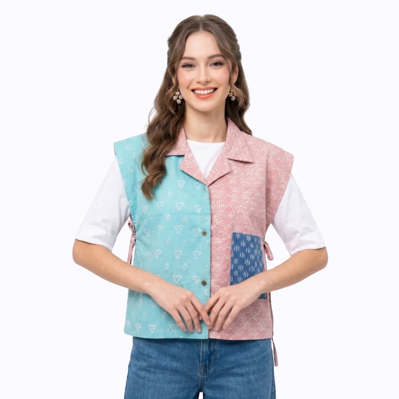 bhatara batik Vest Batik Wanita - Bhatara Batik Jina - Rompi Batik Modern Tanpa Lengan