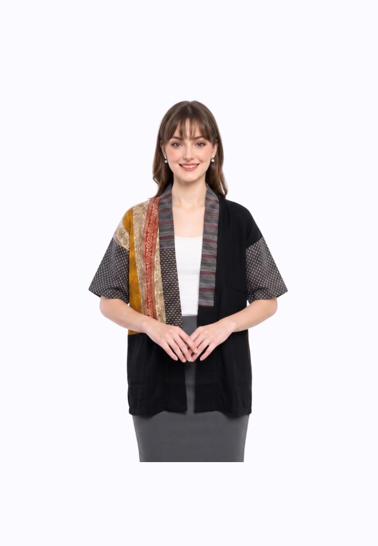 bhatara batik Blazer Outer Batik Wanita - Bhatara Batik Hazel Blazer - Atasan Batik Modern Lengan Pe