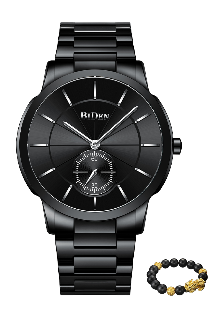 Biden Watch jam tangan pria Display Kuarsa Tahan Air Jam Pria 3ATM Anti Air dengan gelang