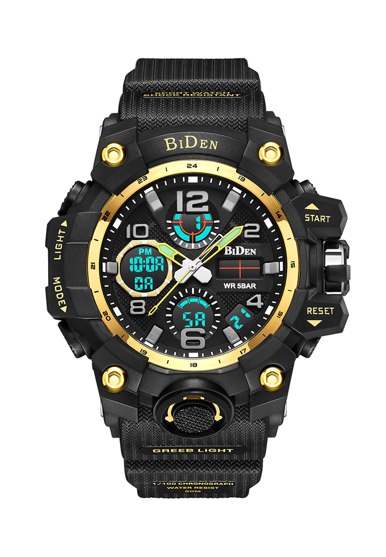 Biden Watch Jam Tangan Pria Militer Olahraga Digital&Analog Tali Silikon 3ATM Anti Air Jam Tangan Co