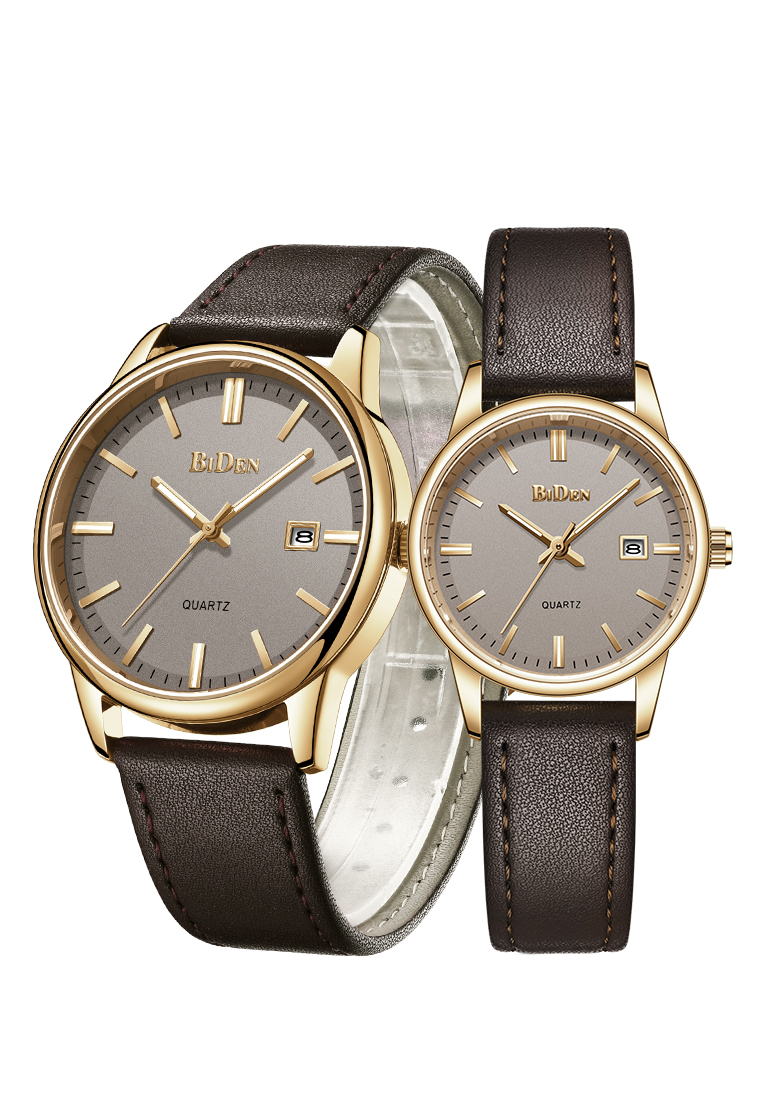 Biden Watch Jam Tangan Couple Original Kalender Anti Air Mode Santai Kuarsa Jam Tangan Pria Wanita