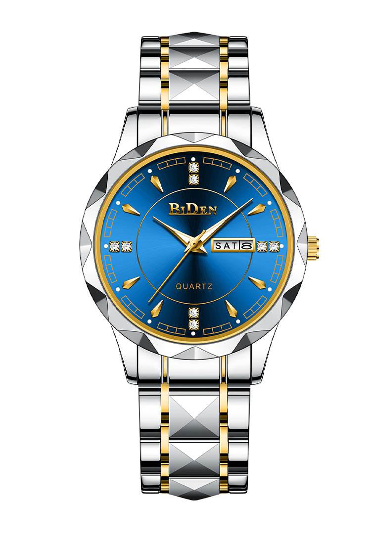 Biden Watch Jam Tangan Pria Anti Air Original Cowok Kalender Bercahaya Analog Luminous Stainless Ste