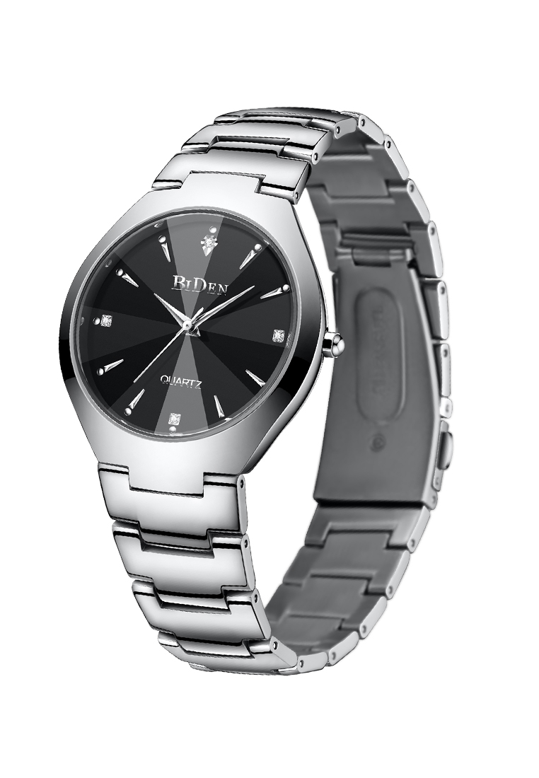 Biden Watch Jam Tangan Pria Bisnis 3 ATM Anti Air Tali stainless steel Jam Tangan Cowok