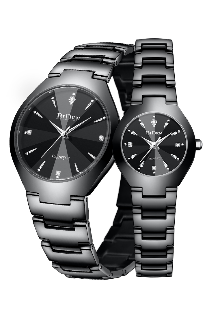 Biden Watch Jam tangan couple Bisnis 3 ATM Anti Air Tali stainless steel for pria and wanita