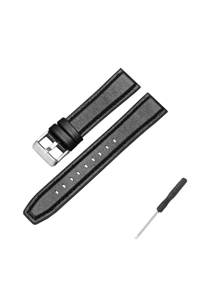 Biden Watch Tali Kulit Pria Asli Jam Tangan Pria Leather Premium Strap 20mm Premium Quality-black 20