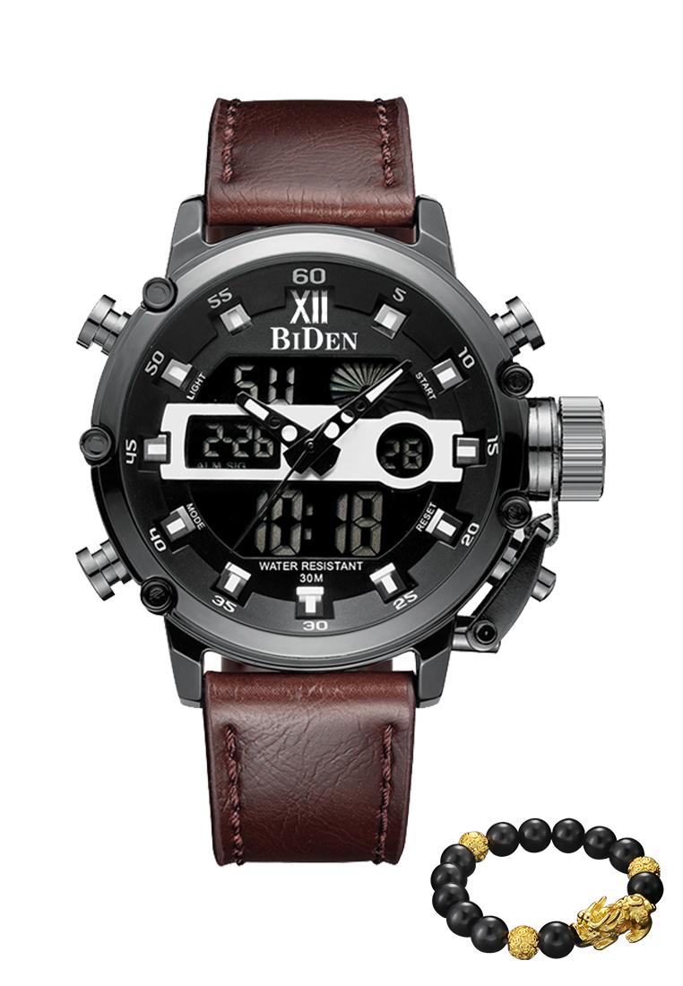Biden Watch jam tangan pria fashion casual sport leather band bisnis military Luminous Waterproof Mu