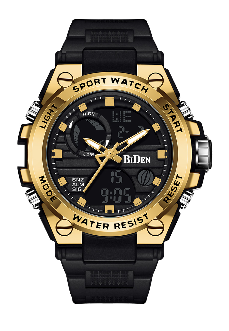 Biden Watch Jam Tangan Pria Digital&Analog Olahraga Militer Pria Tali Silikon Tahan Air Luminous Jam