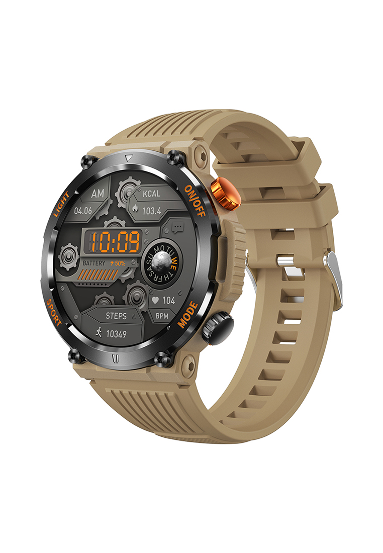 Biden Watch Smart Watch Original Jam Tangan Touch Screen Sport And Health Monitor Jam Pintar Khaki