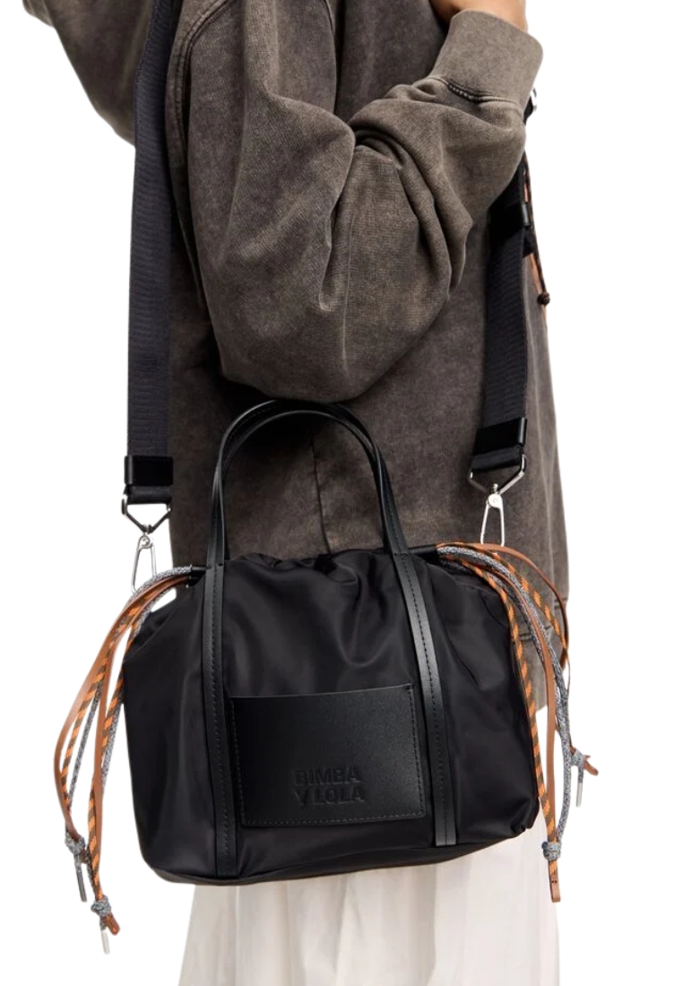 Bimba Y Lola Small Black Nylon Crossbody Bag
