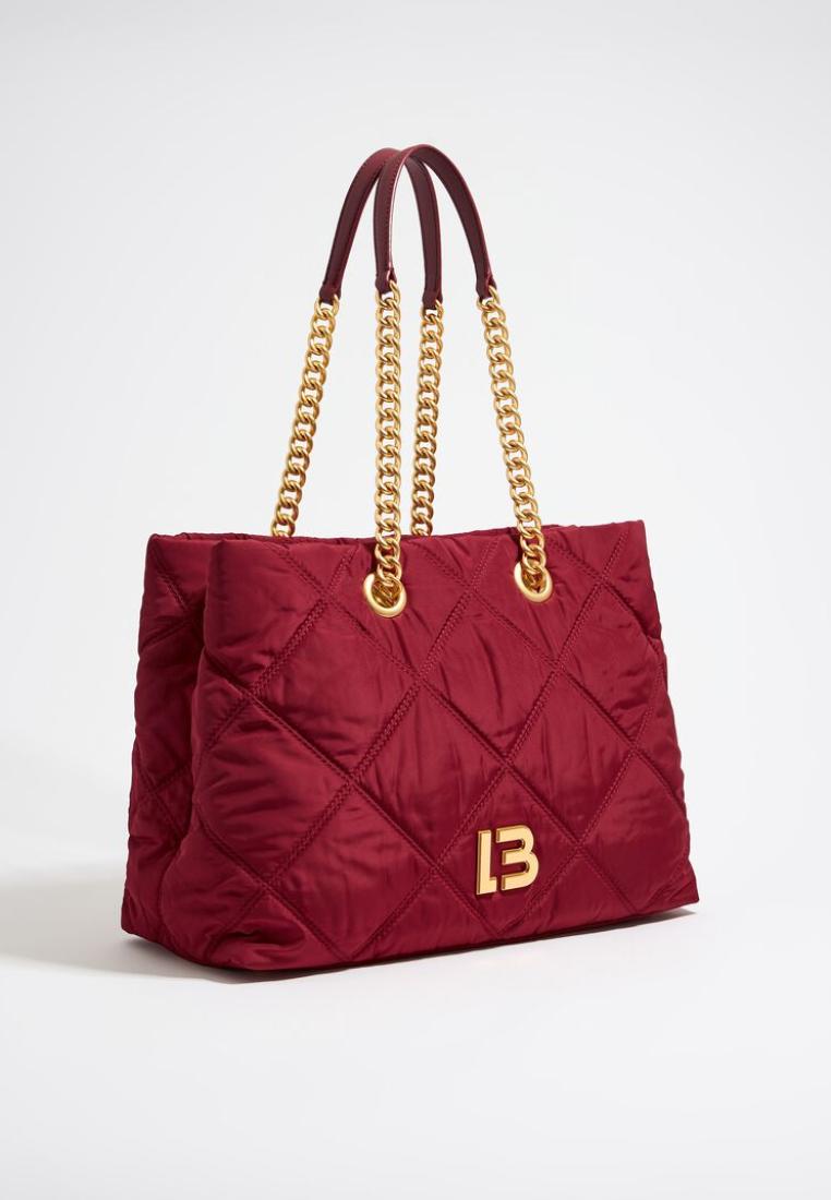 Bimba Y Lola Large Dark Red Padded Shopper Bag