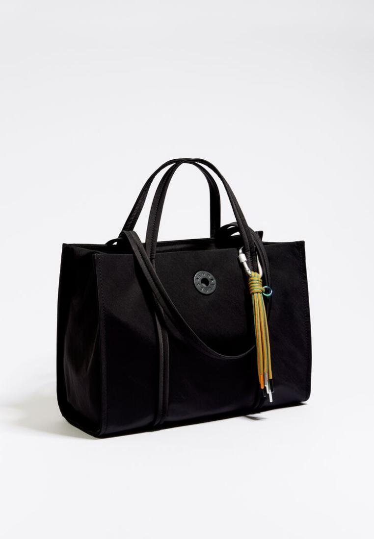 Bimba Y Lola L Black Nylon Shopper Bag