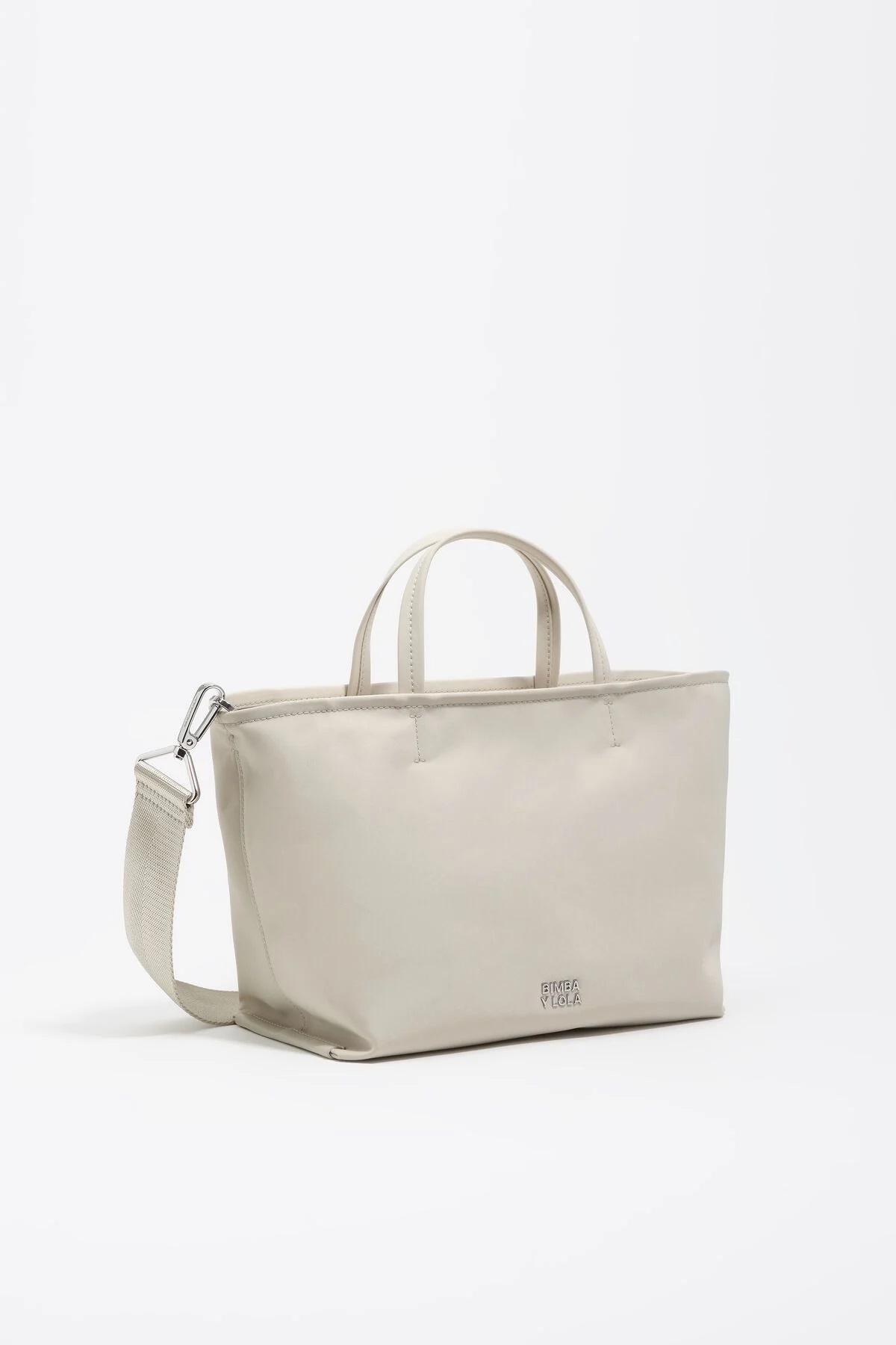 Bimba Y Lola 252BBIJ30.10644 Medium Stone White Nylon Shopper Bag