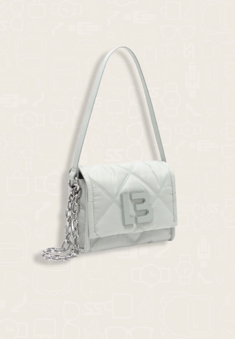 Bimba Y Lola Padded Medium Nylon Crossbody Bag Sea Salt