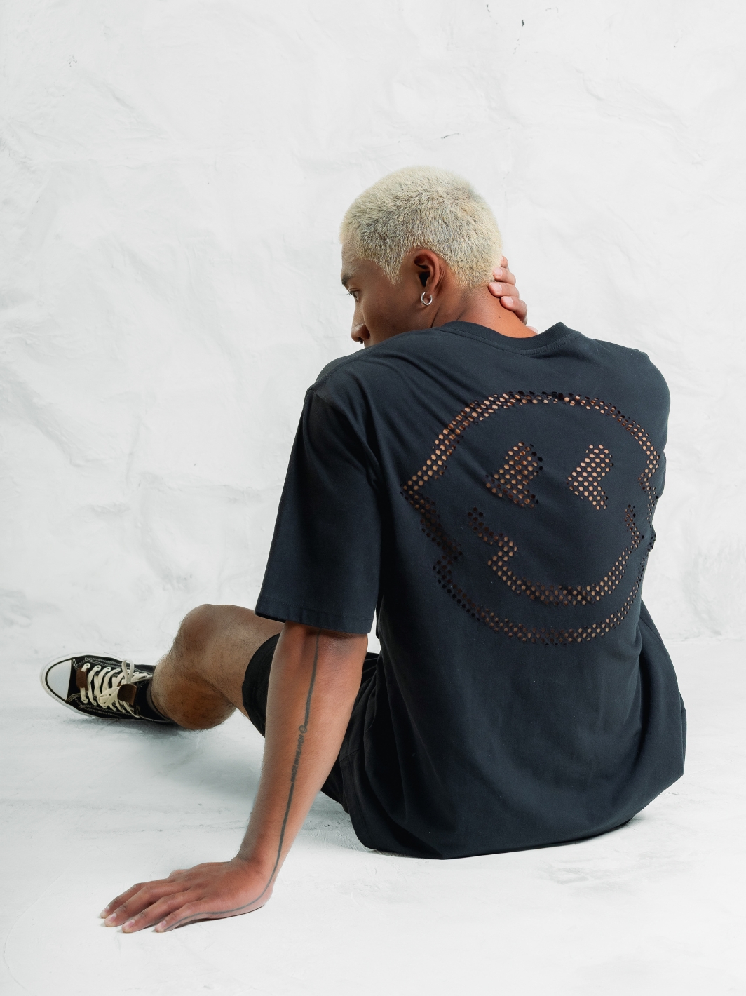 Blood & Bone Hole Punch Tee Wash Black