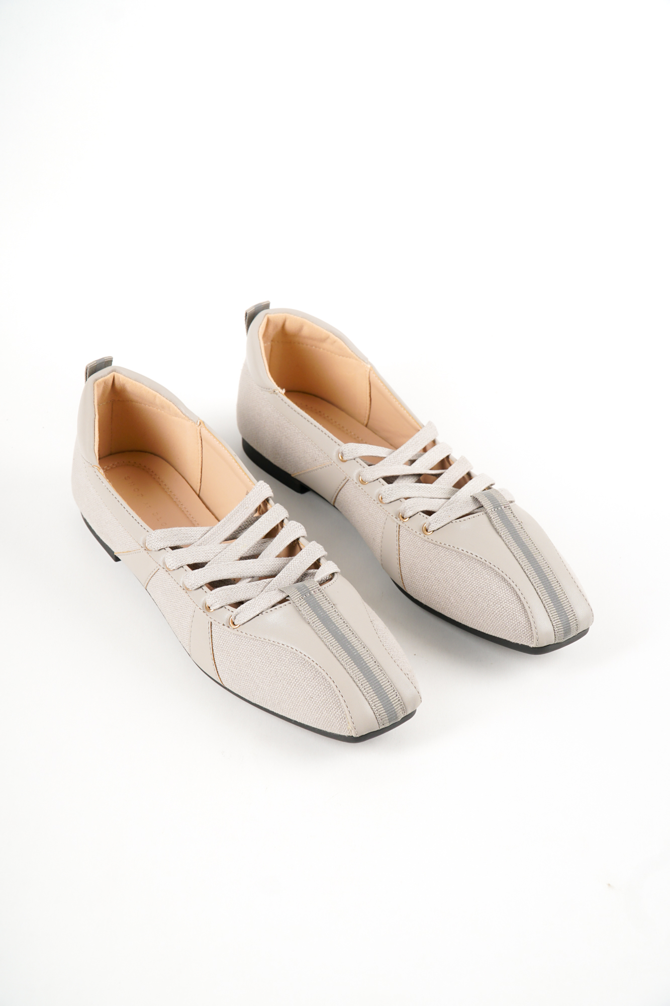 Blow Nio Sneakers Flatshoes MINNIK 0014 Wanita - Canvas Hitam, Abu, Ivory Gum