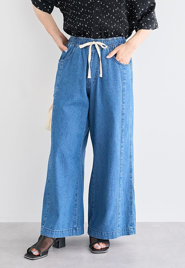 Bobo Tokyo Green Parks - Raburi Light Denim Easy Baggy Pants