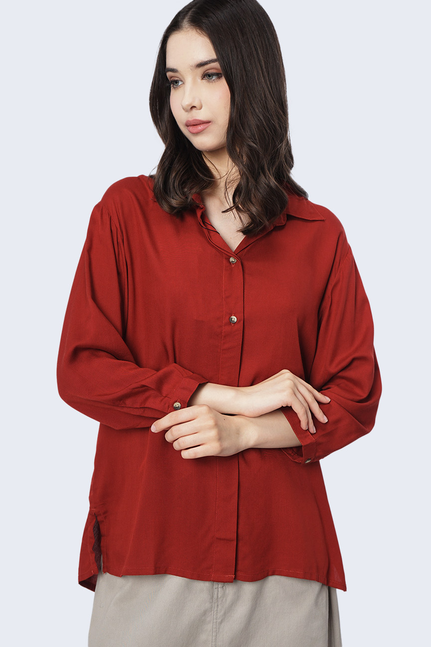 Bodytalk Kemeja Wanita Alizah Terracota