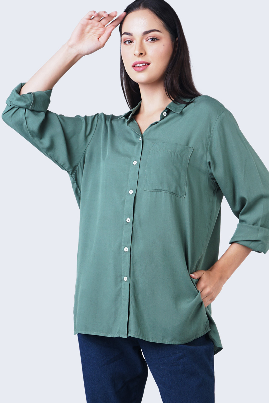 Bodytalk Kemeja Wanita Zehn Green
