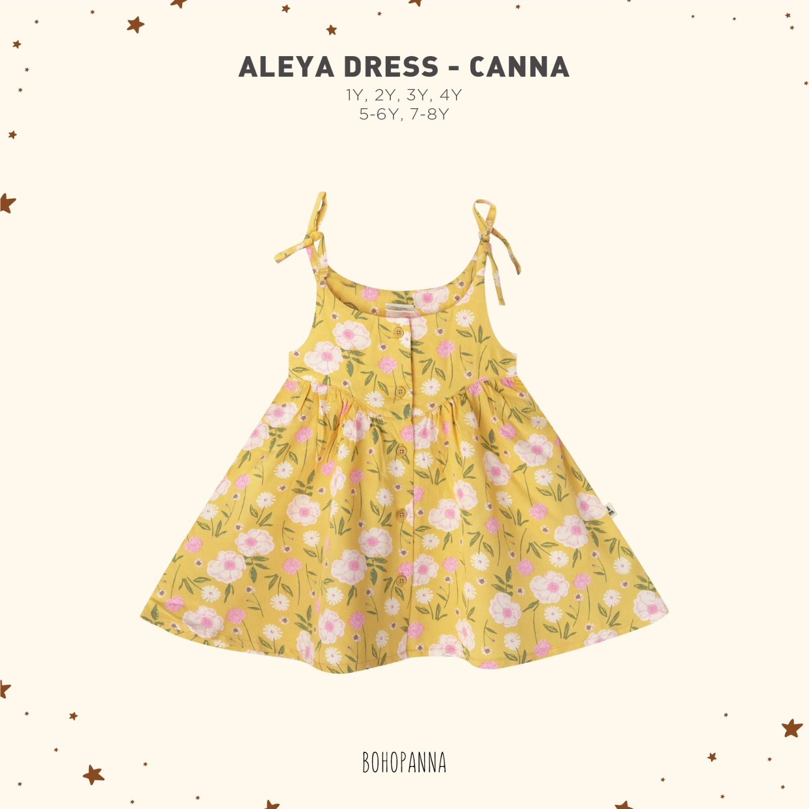 BOHOPANNA - ALEYA DRESS - DRESS ANAK PEREMPUAN - CANNA