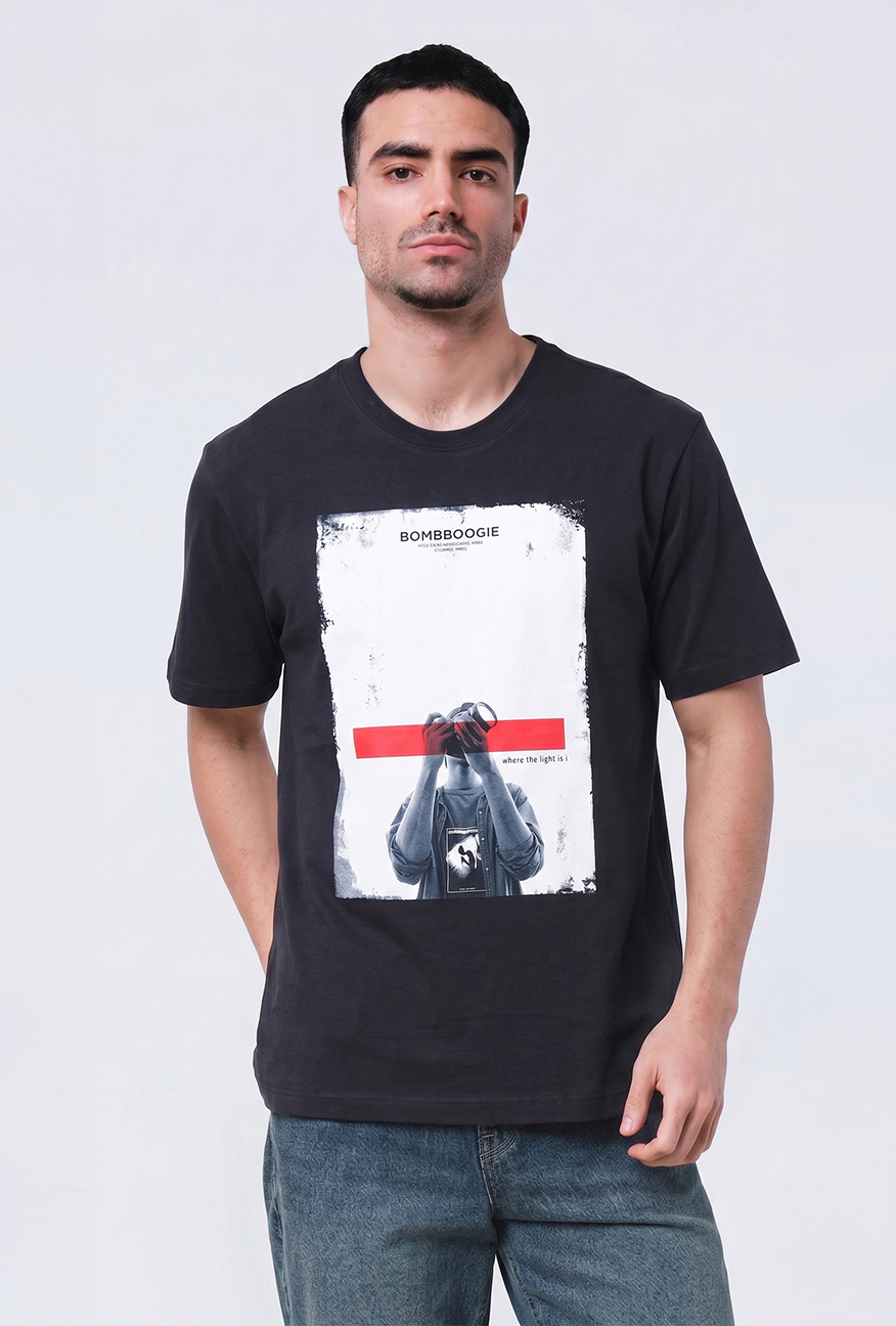 Bombboogie Kaos Pria Slimfit Robner