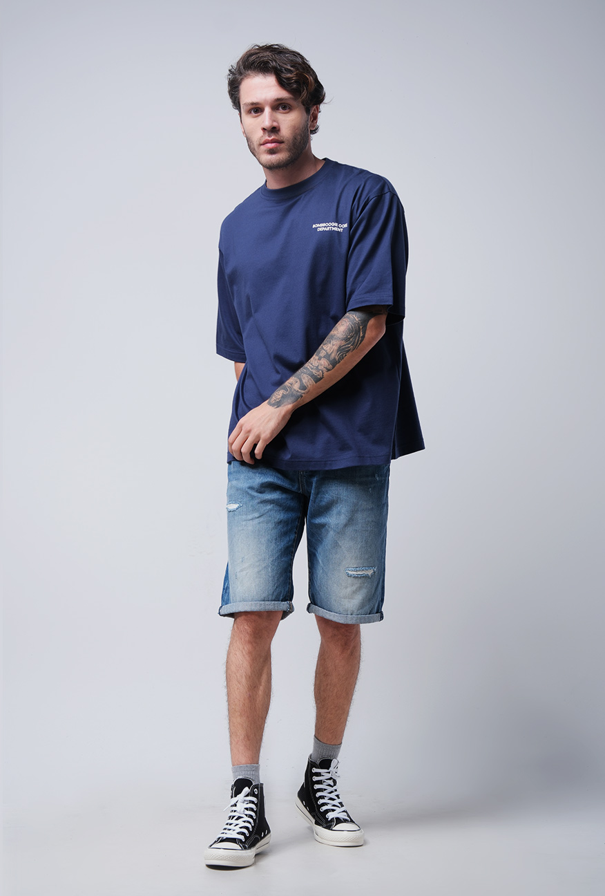 Bombboogie Kaos Pria Oversized Lazary