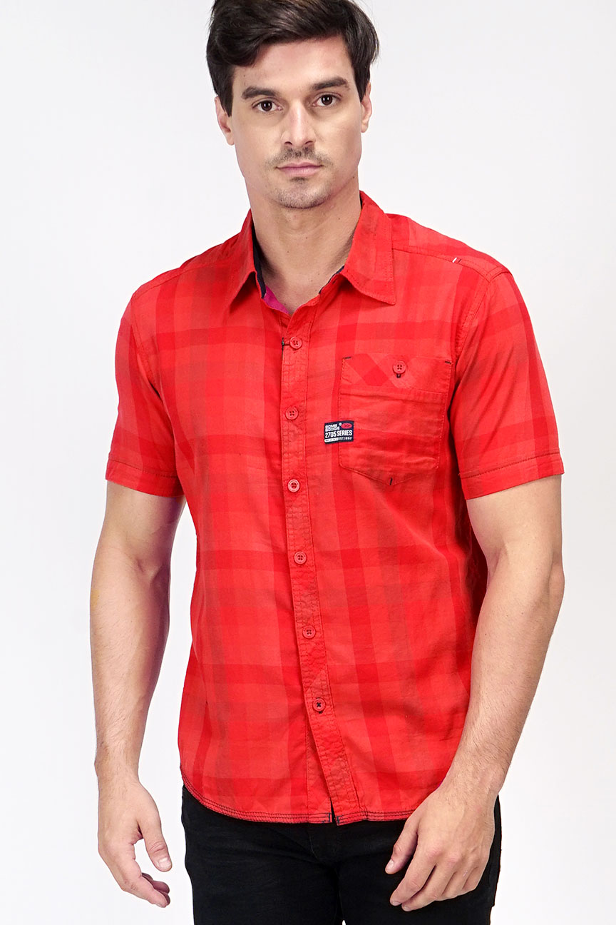 Bombboogie Kemeja Pria Red Devil2 Check