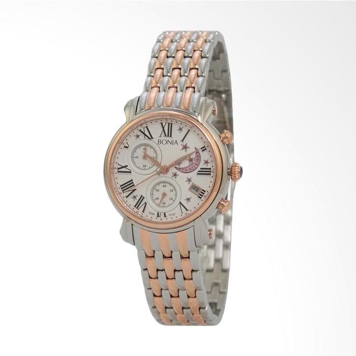 Bonia BNB10122-2611 Rosegold Kombinasi Silver Cewek