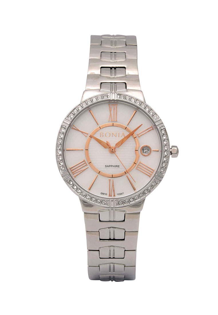 Bonia Jam Tangan Wanita - Silver Rosegold - Stainless Steel - BP10347-2353S