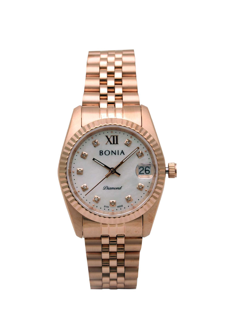 Bonia Jam Tangan Wanita - Rosegold - Stainless Steel - B10552-3553